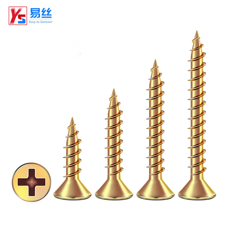 Hardened Fiber Self-Tapping Wood Screw Cross Countersunk Head Color Zinc Flat-Head Screw Dry Wall Nail Drywall Screw ..