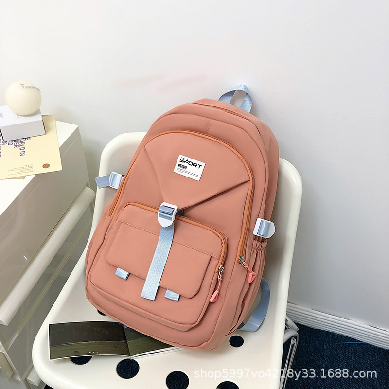 2023 New Fresh Girls Backpack Wholesale Large Capacity Casual Trend Backpack Korean Style Middle School Student Schoolbag