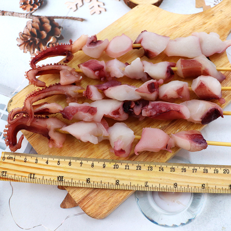 鱿鱼八爪角粒串章鱼角串章鱼足串鱿鱼串商用冷冻烧烤食材20串一包