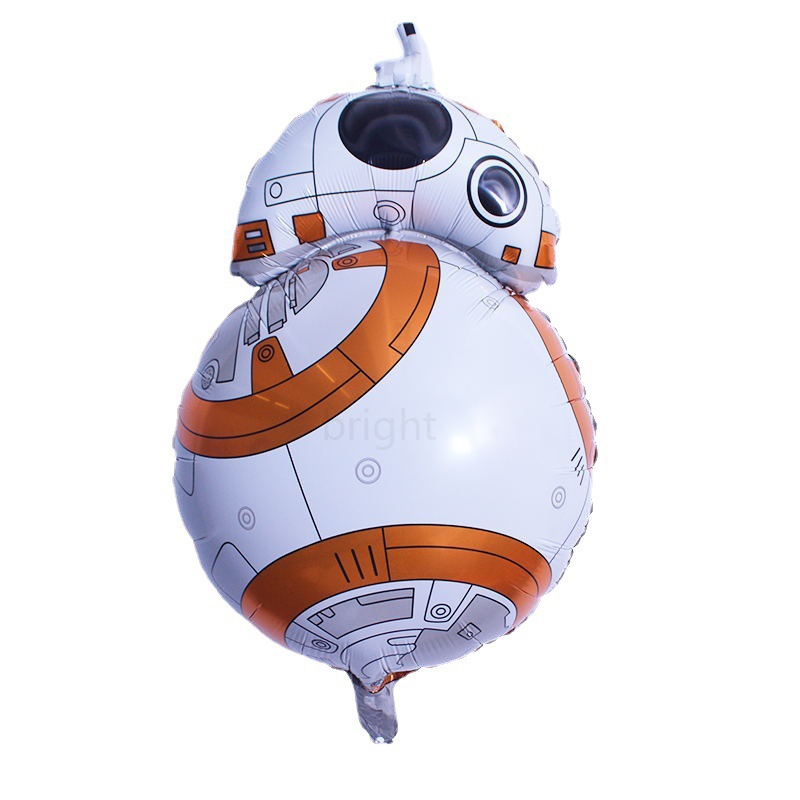 外贸大号星球大战 r2d2 bb8机器人电影铝箔生日派对铝膜气球