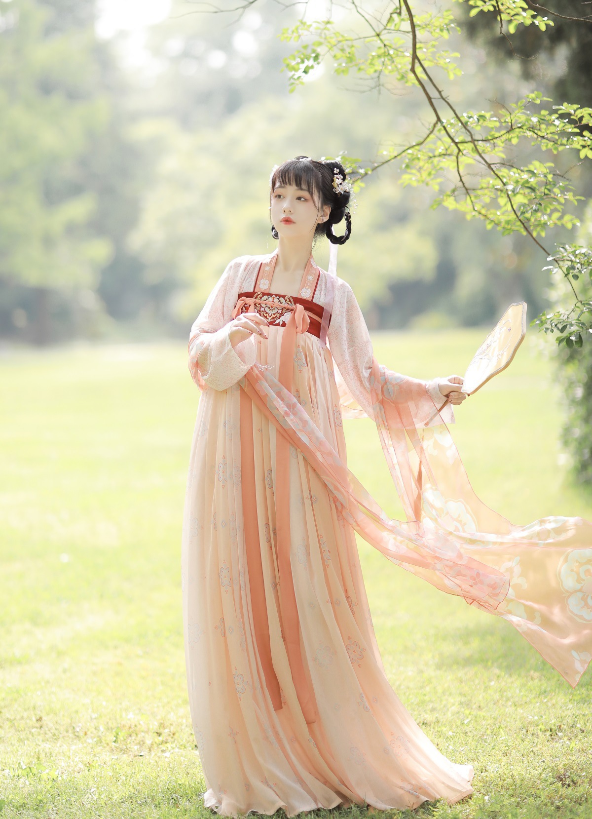 原创设计春瑶汉服女中国风唐风款齐胸襦裙全套春夏季8279