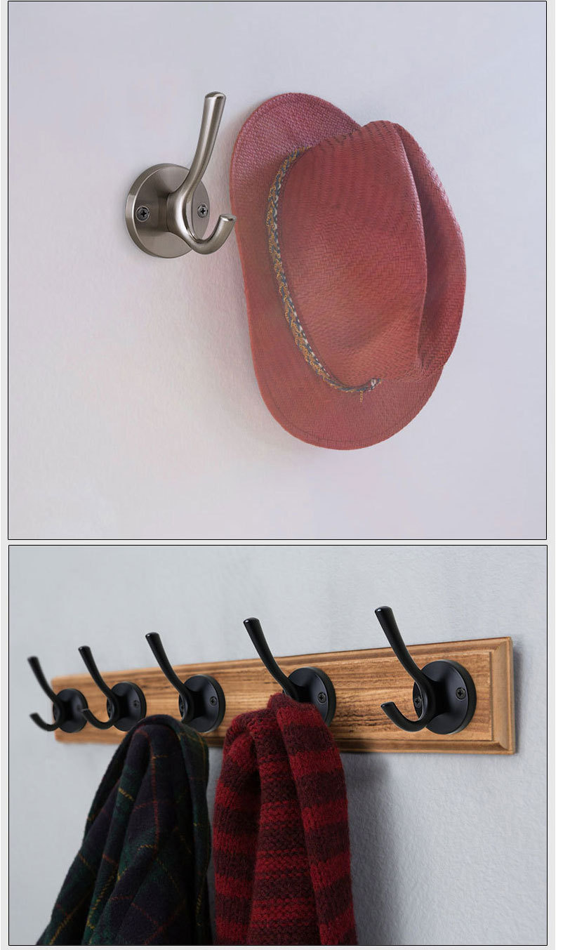 挂衣钩美式衣服挂钩金属单个鞋柜单钩壁挂墙壁衣柜衣帽钩