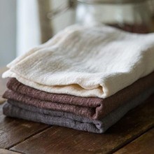水洗棉麻肌理餐巾简约日式茶巾背景布摆拍餐布道具 隔热垫