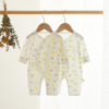 baby one-piece garment Spring and summer Climbing clothes Newborn clothes Long sleeve Newborn baby Monk clothes supple pure cotton Butterfly Dress