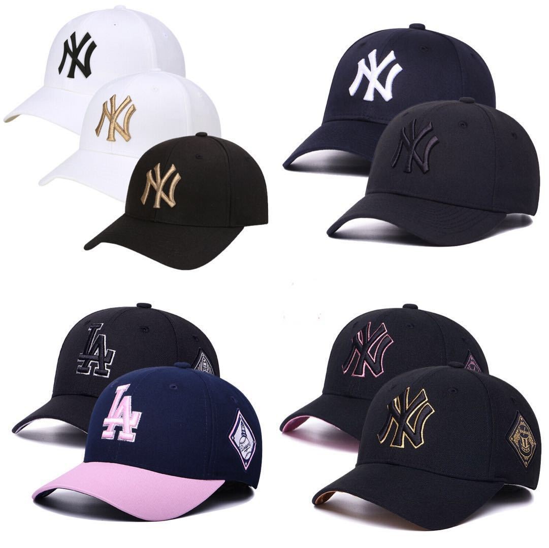 韩国mlb棒球帽ny鸭舌休闲百搭潮牌遮阳帽时尚秋冬新款la刺绣代发