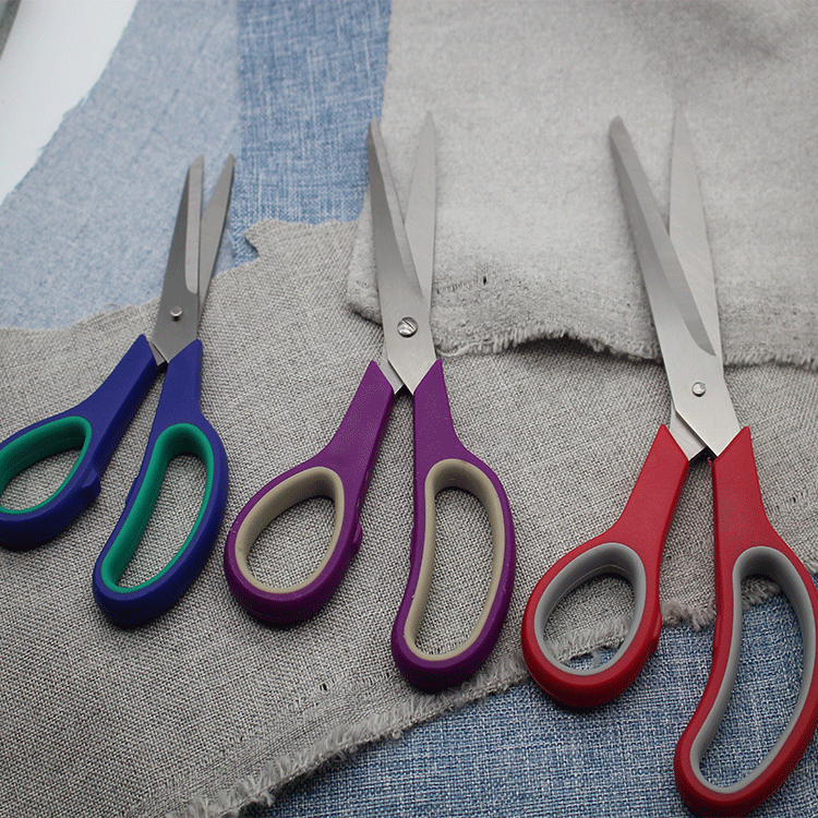 Factory Direct Sales Multi-Functional Three-Color Stainless Steel Dressmaker's Shears Clothing Scissors