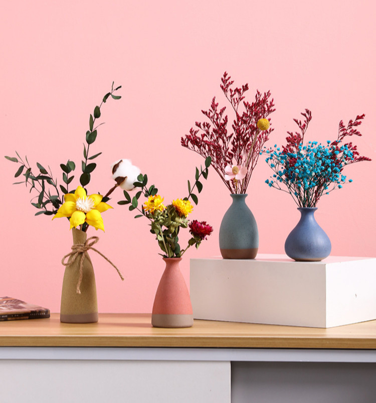 迷你小花瓶ins风茶几桌面客厅插花装饰品干花摆件家居摆设迷你