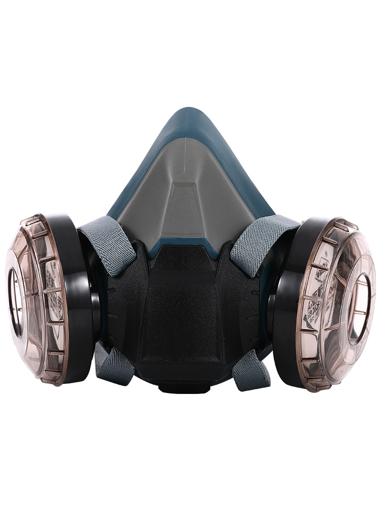 双罐防尘口罩防工业粉尘打磨灰粉可水洗透气易呼吸防护面罩面具