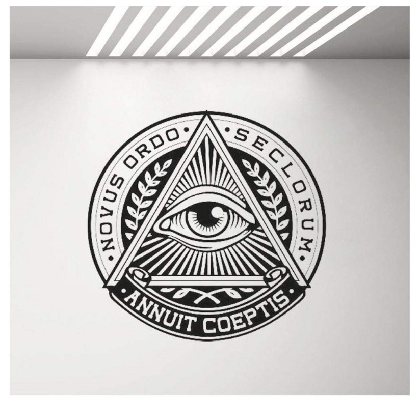 annuit coeptis三角形眼睛贴花wall decor跨境ebay逊速卖通dw3917