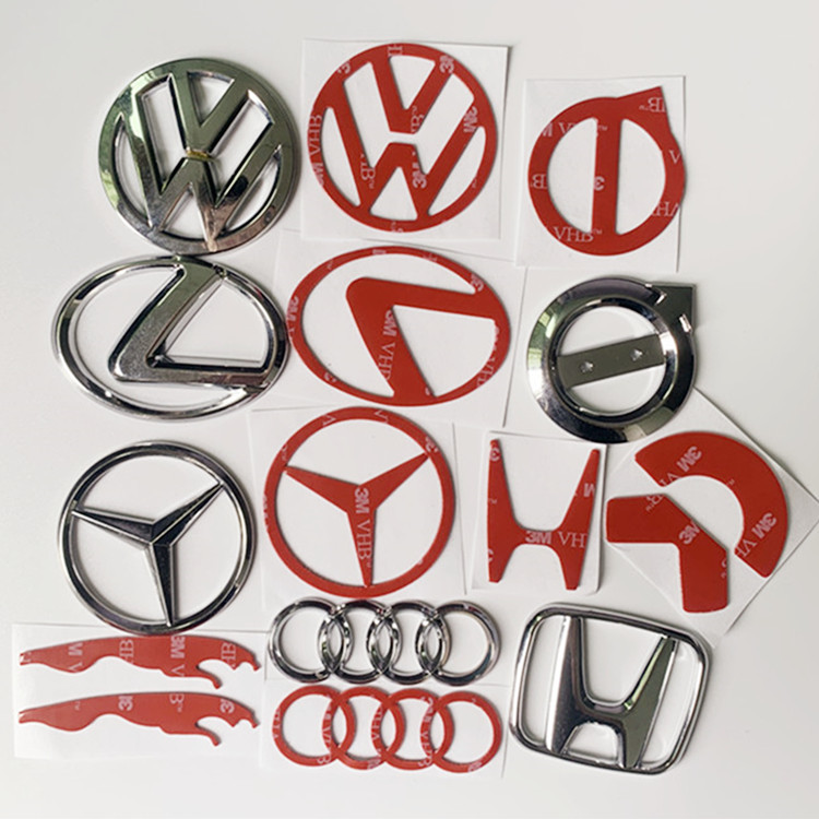 3m强力透明双面胶贴金属汽车车标铭牌小牌固定专用无痕防水双面胶