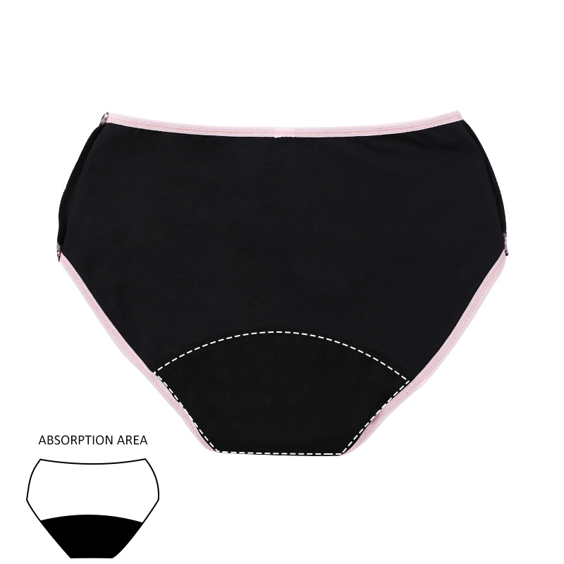 European and American Customized Side Leakage Prevention Menstrual Panties Ladies Low Waist Aunt Sanitary Panty plus Size Sanitary Panty Four-Layer Menstrual Underwear