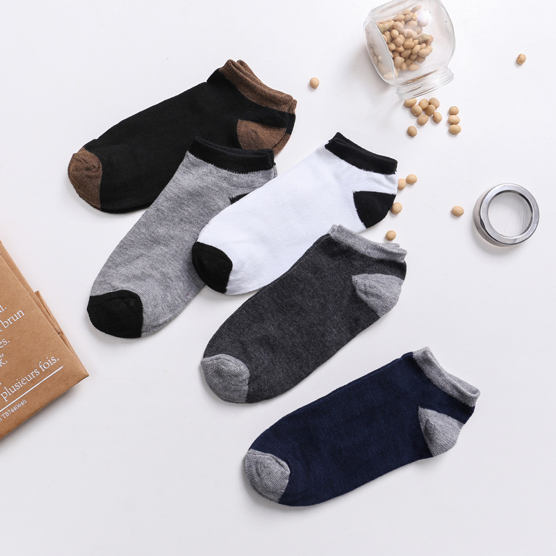 Socks Male Socks Men's Socks Deodorant and Sweat-Absorbing Short Socks Spring and Summer Thin Low Top Low Cut Invisible Boat Socks Tide