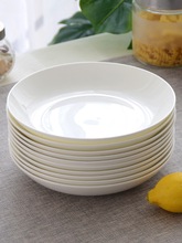 骨瓷盘子白色菜盘家用碟子纯白陶瓷深盘碟餐具烤盘家用烤箱感