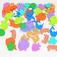 冲型eva五角星小鱼海豚海洋动物形状洗澡泡棉玩具充气垫漂浮海绵