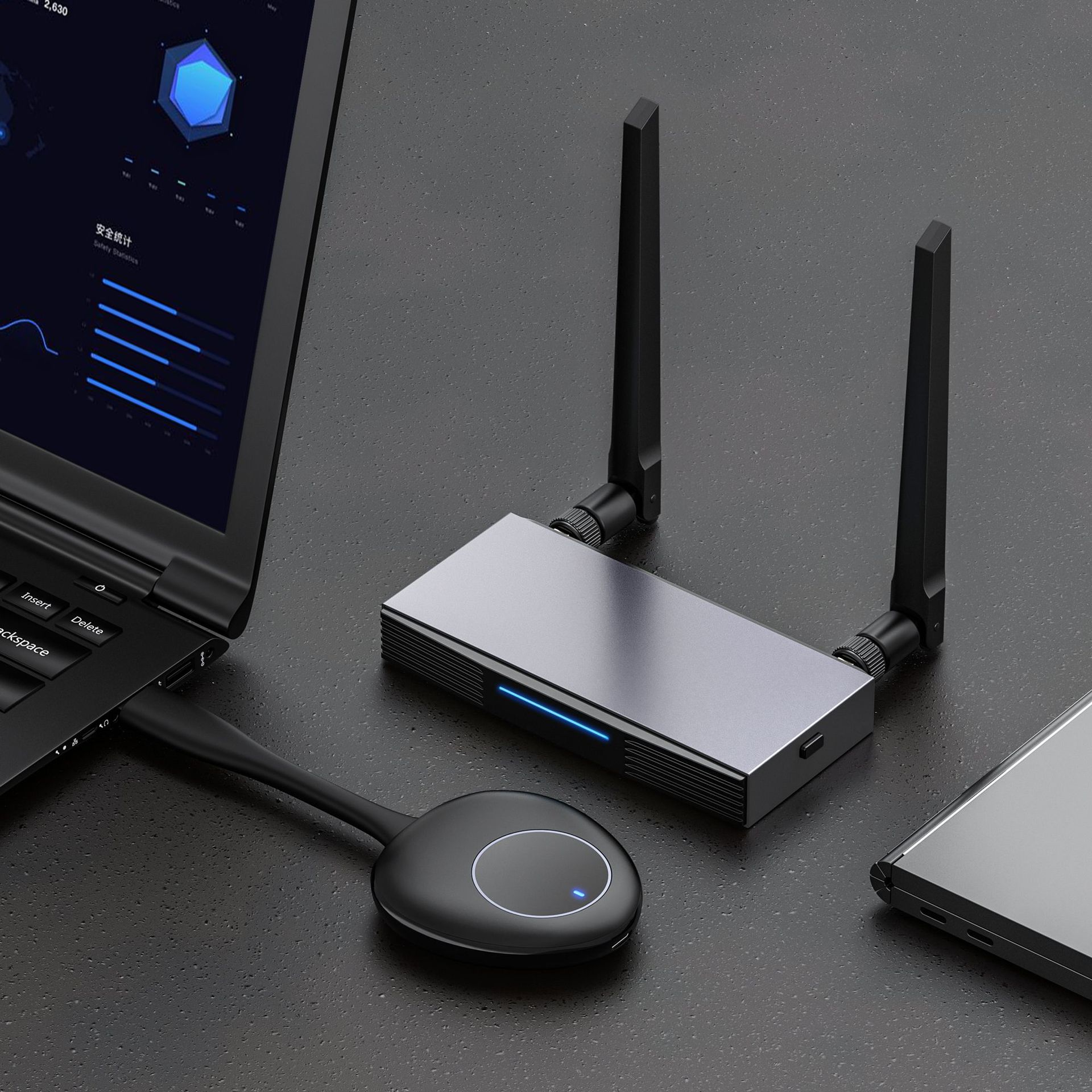 企业无线投屏器手机同屏器4k高清笔记本电脑hdmi连接电视机传输器