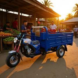 宗申发动机货运能手燃油摩托三轮车家用农用自卸载重汽油三轮车