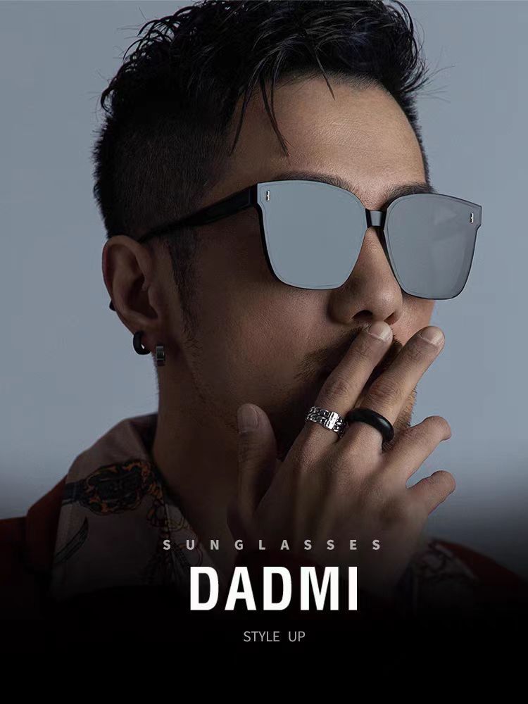 gm墨镜男士帅气ins开车夏季太阳眼镜偏光方框大脸显瘦网红女-阿里巴巴