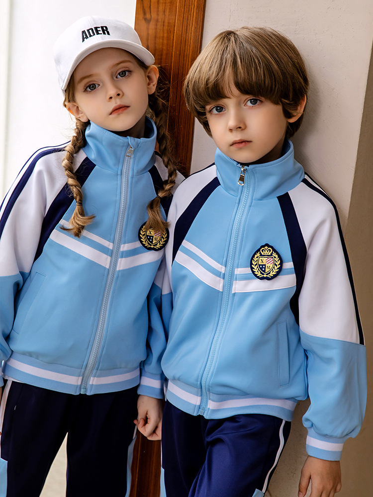 幼儿园园服 春秋小学生校服学生班服儿童运动套装蓝色两件套户外