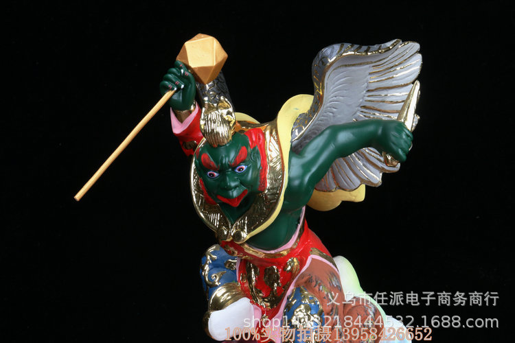 雷公12寸30cm树脂佛像敦煌彩 雷震子 雷公电母 道教神像佛堂家居