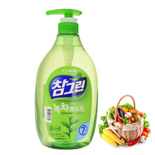 可进商超开票一般贸易韩国进口常绿秀手绿茶洗涤剂1kg洗洁精真碧