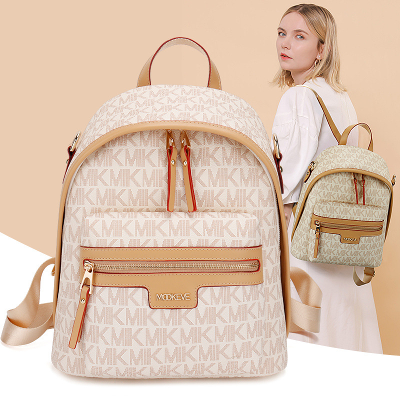 外贸双肩包时尚新款女背包复古印花包包大容量外出旅行