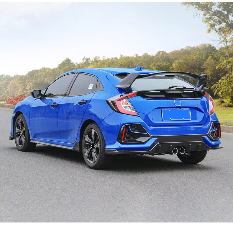 适用于21款两厢思域改装typer大尾翼16-20款新十代思域免打孔升级