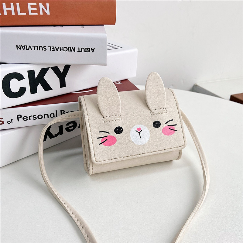 Children's Accessories Small Bag Little Girl Western Style Cute Rabbit Shoulder Messenger Bag Mini Cartoon Baby Coin Purse