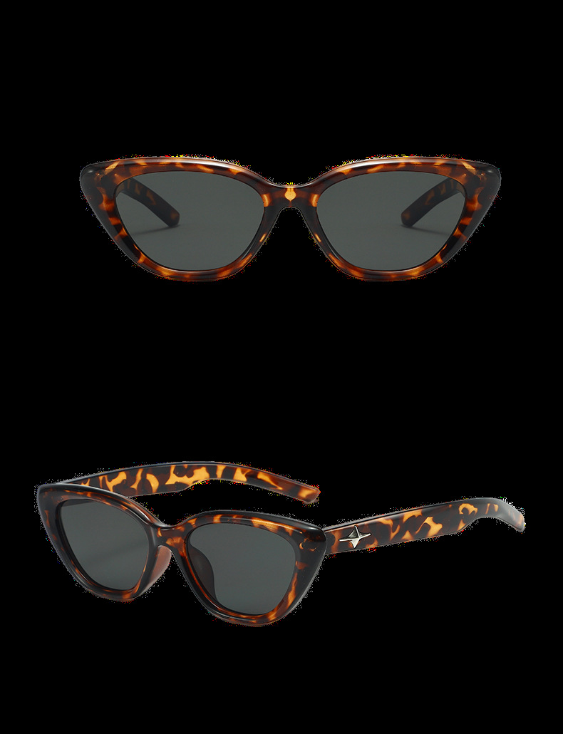 凌奇猫眼墨镜女款高级感黑色偏光镜防晒防紫外线太阳镜方圆脸眼镜