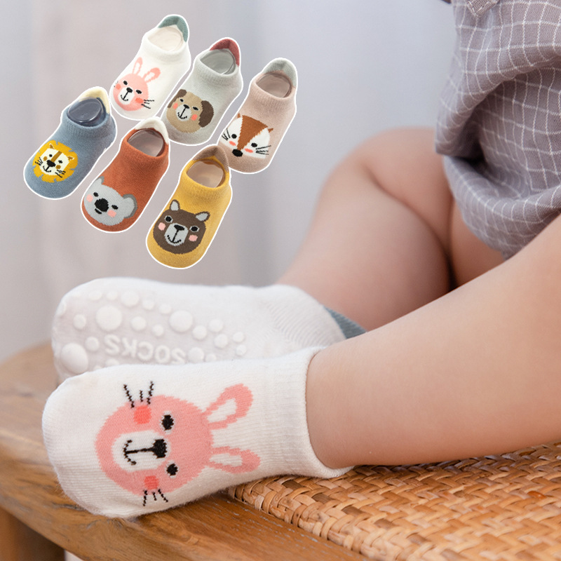 22 New Three-Dimensional Cartoon Low-Top Room Socks Infant Kid Baby Trampoline Socks Big Heel Point