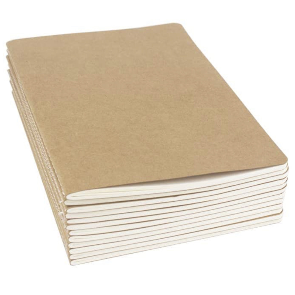 跨境大学生牛皮纸笔记本作业本定制记事本logo定做软抄本车线