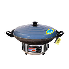 炒锅调温型生铁铸铁炒锅老式电炒锅电热锅电火锅电锅无涂层40