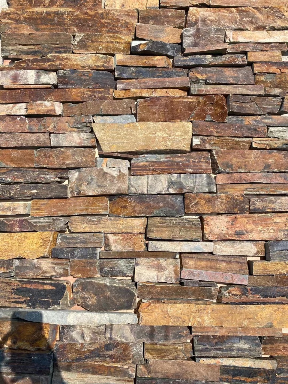 天然文化石凹凸墙砖电视背景墙美式乡村别墅阳台乱石片木纹外墙砖