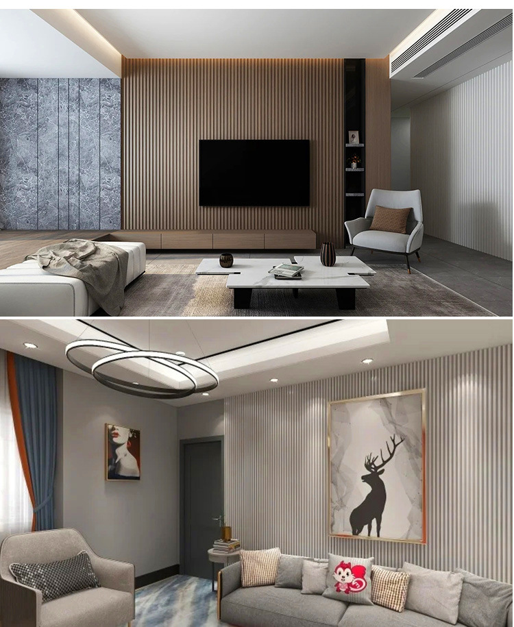 竹木纤维格栅板 绿可生态木集成背景墙吊顶装饰长城格栅护墙板