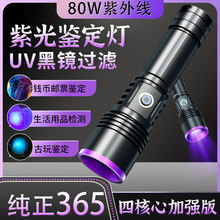 紫光灯鉴定紫外线手电筒365nm紫光防伪验钞荧光检测伍德氏灯