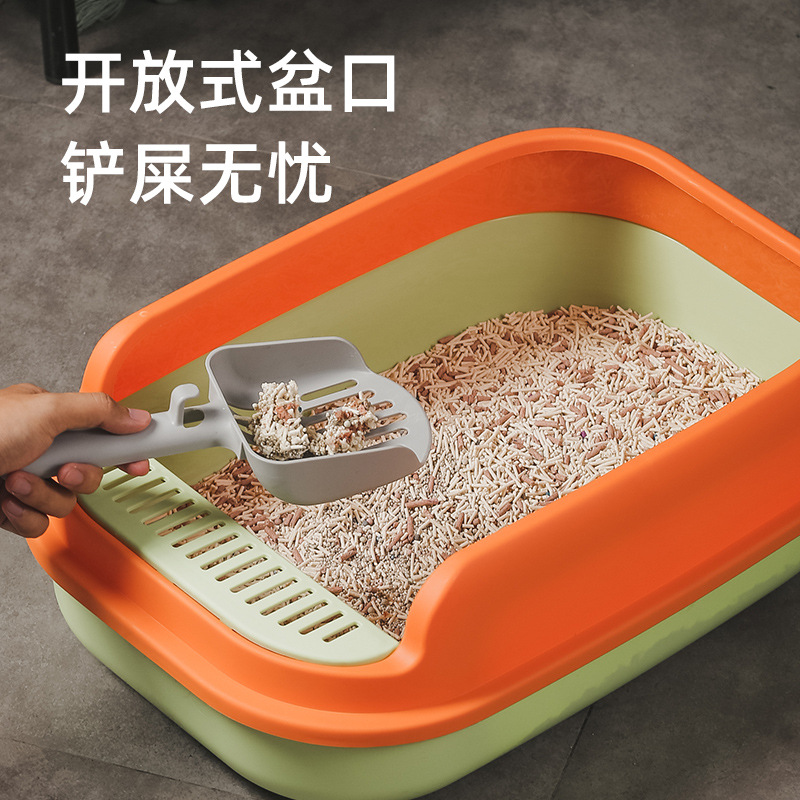 Large Thickened Semi-Closed Litter Box Anti-Splash Cat Toilet Cat Litter Box Cat Pet Supplies Cat Litter Basin