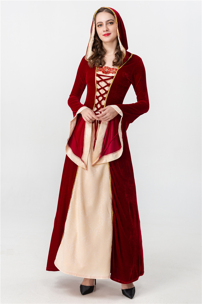 新款贵族长袍宫廷装欧美游戏制服宫廷长袍角色扮演化妆舞会服装