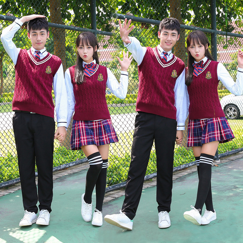 校服套装学院风中学生韩国英伦校园服装高中初中制服学生装083