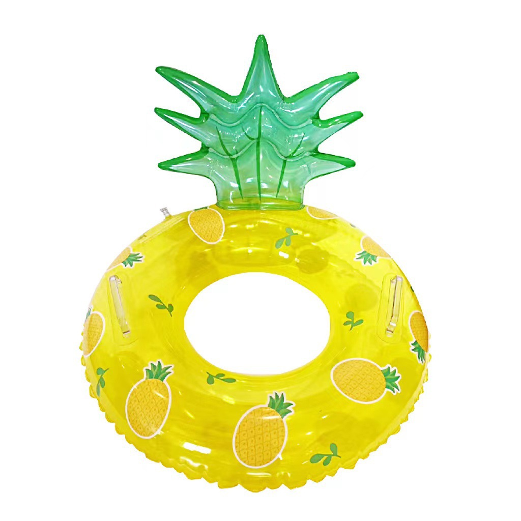 Cartoon Inflatable Water Cute Strawberry Children Harness Handle Sponge Insole Seat Ring Inflatable Fruit Shape Swimming Ring
