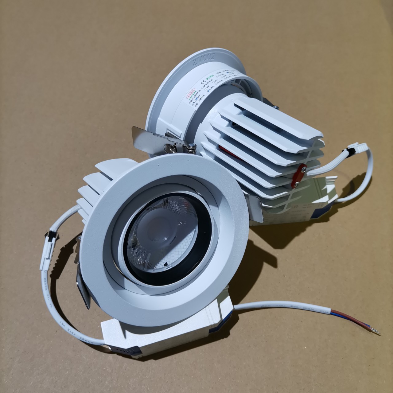 牛眼灯万向转头防眩目射灯105开孔25瓦97高显色5000k2700k超亮高