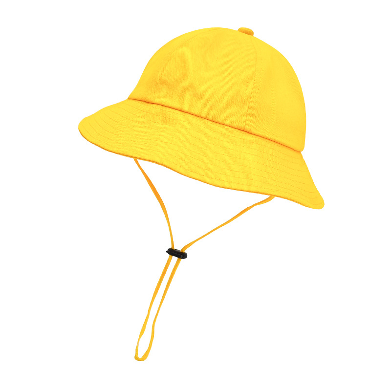 Children's Yellow Hat Custom Kindergarten Primary School Student Ball Head Fisherman Hat Boys and Girls Japanese Baby Children's Hat