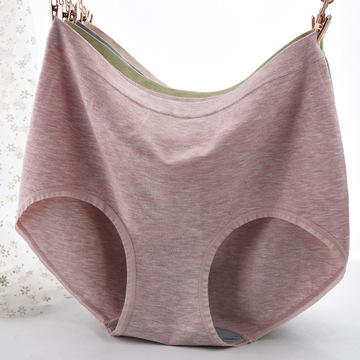 无痕彩纱高腰内裤女士无缝一片式新款超弹大码胖mm女式三角裤衩头