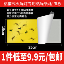 粘蝇纸强力粘苍蝇粘纸粘捕式灭蝇灯专用粘蝇板粘虫板思米达