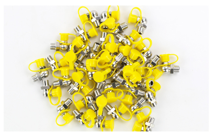 不锈钢黄油嘴枪头嘴m6m8m10m12m14挖机加油嘴打黄油配件 注油咀