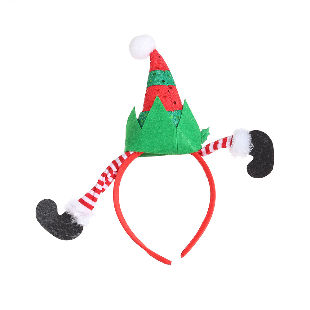 Cross-Border Holiday Christmas Hat Bell Christmas Tree Headband Children's Party Headdress Gift Decorations Factory Wholesale