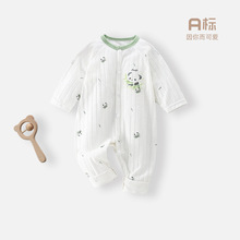 婴儿连体衣a类纯棉夏季薄款宝宝衣服空调服无骨哈衣长袖婴儿衣服