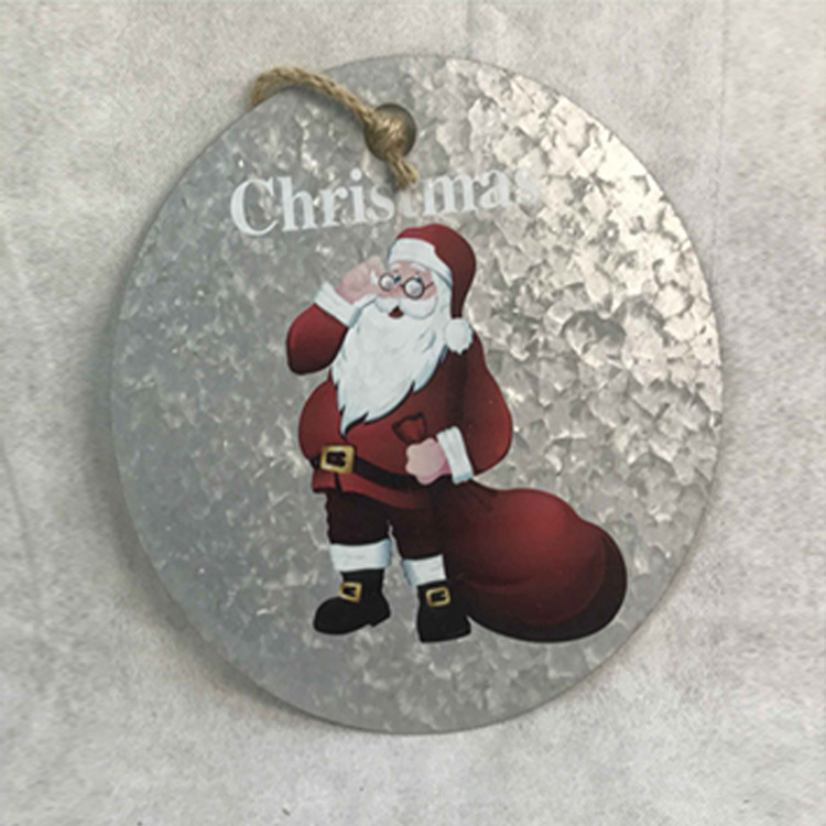 Foreign Trade Cross-Border Christmas Accessories Christmas Tree Pendant Pro New Year Festival Iron Plate Christmas Decoration Supplies