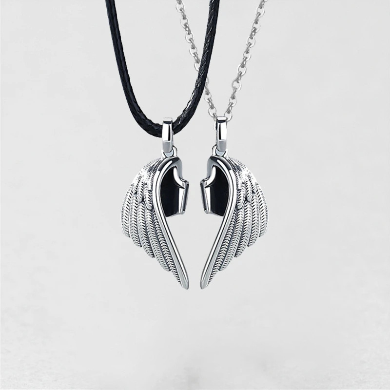 跨境专供天使之翼项链合金吊坠项链情侣翅膀欧美流行饰品礼物项链