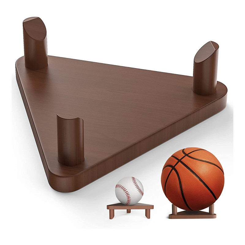 木质足球篮球展示架简约橄榄球排球运动球存放架球托架bsci