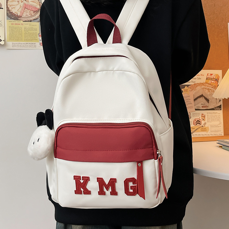 2024新款小双肩包女孩字母高颜值软妹少女心校园书包休闲旅行背包