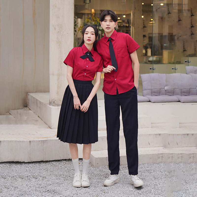 夏季初高中学生校服短袖毕业季服装班服学院风套装毕业照服装衣服